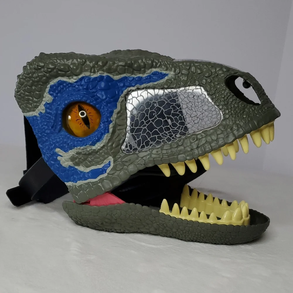 Jurassic World Dominion Velociraptor Blue Dinosaur Mask Halloween